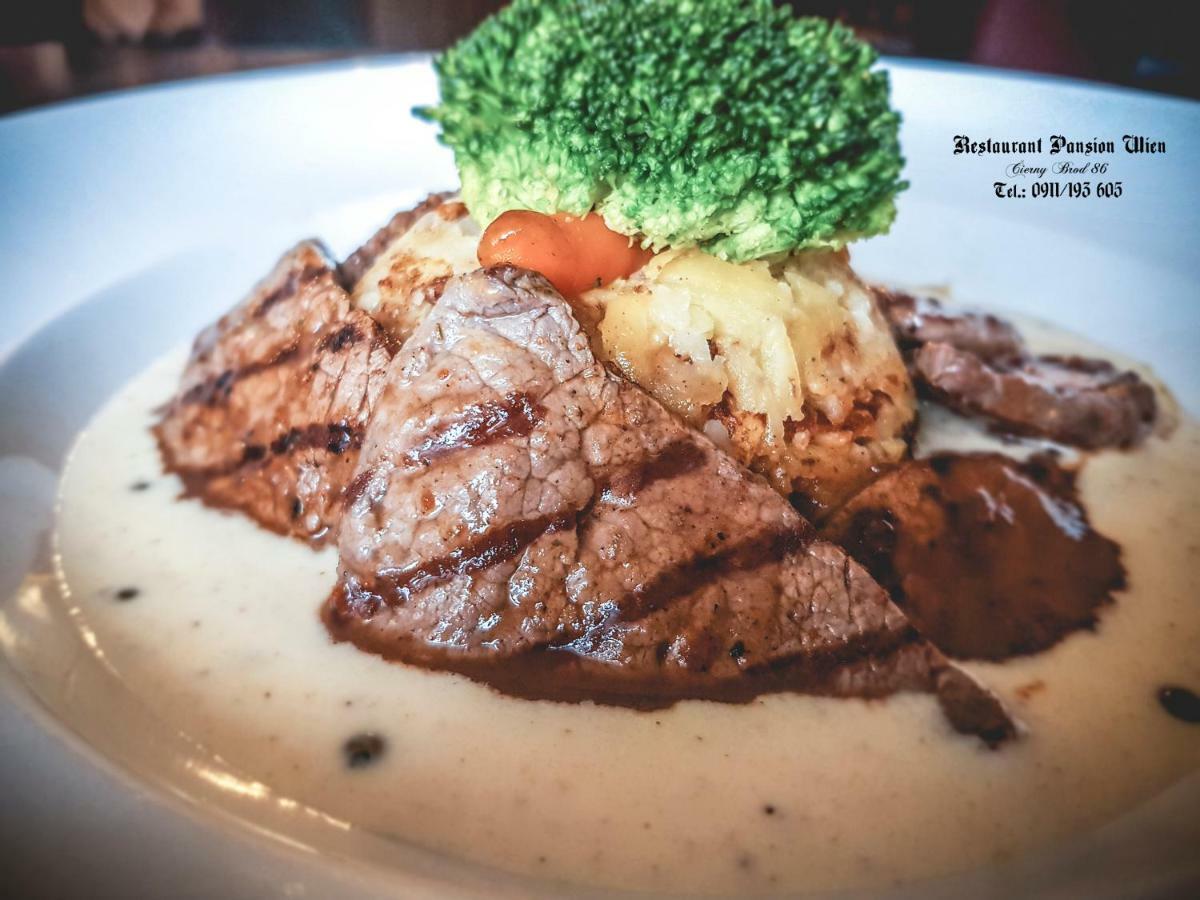 Restaurant Pansion Wien Cierny Brod Ngoại thất bức ảnh